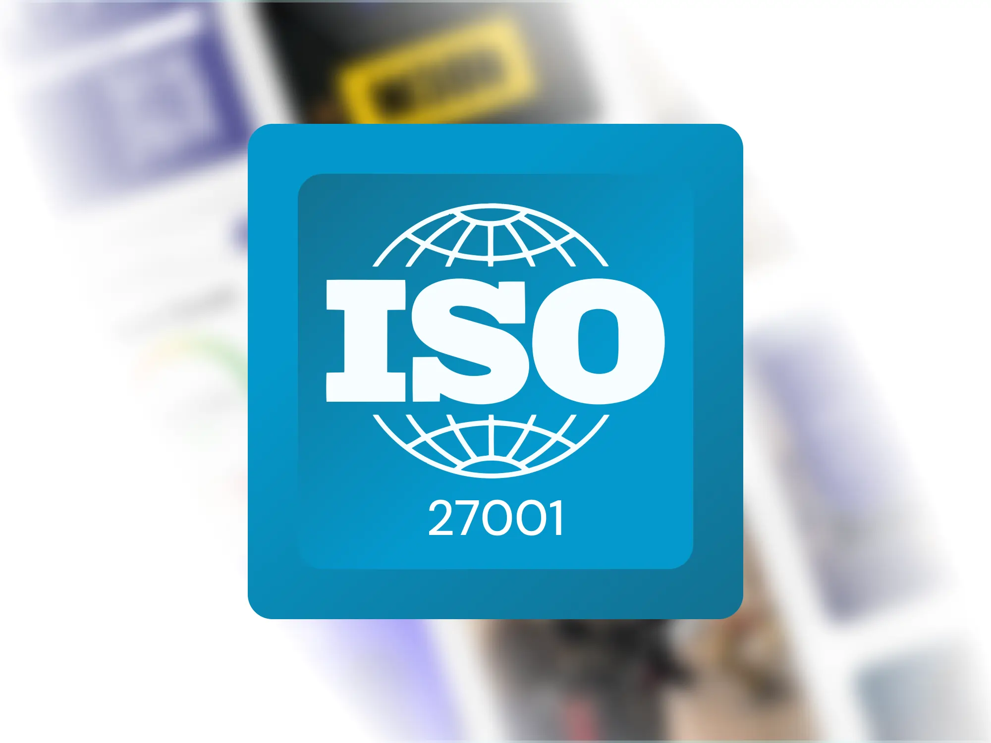 ISO 27001 badge hero visual
